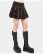 Black And White Pleated Skirt