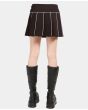 Black And White Pleated Skirt
