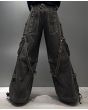 Black Denim Wash Strap On Zip Off Tripp Pants
