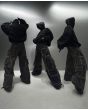 Black Denim Wash Strap On Zip Off Tripp Pants