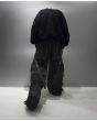 Black Denim Wash Strap On Zip Off Tripp Pants