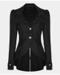 Black Gothic Steampunk Jacket For Women