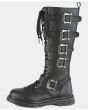 Bolt 425 Black Vegan Leather Unisex Knee High Boot