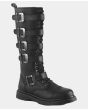 Bolt 425 Black Vegan Leather Unisex Knee High Boot