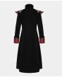 Devil Fashion Marcellus Gothic Coat Black Red