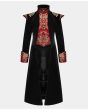 Devil Fashion Marcellus Gothic Coat Black Red