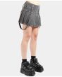 Fog Wash Denim Skirt Pleated