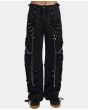 Men Black Dark Cuff Tripp Pant Black Stitch Step Chain Pant
