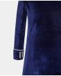 Men Blue Velvet Gothic Coat Retro Wedding Blazer