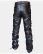 Genuine Leather Gothic Side Lace Up Pant