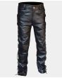Genuine Leather Gothic Side Lace Up Pant
