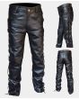 Genuine Leather Gothic Side Lace Up Pant
