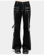 BLACK JEANS NIGHT GIRL PANTS [WHITE STITCH] 