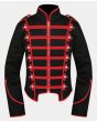 Black Red Military Drummer Jacket Men Gothic style military coat