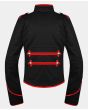 Black Red Military Drummer Jacket Men Gothic style military coat