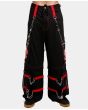 Skull Zip Off Pant Black and Red Stitich Red