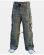 X Strap Olive Green jeans Goth Pant