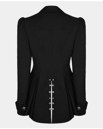 Black Gothic Steampunk Jacket For Women