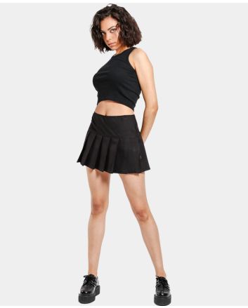 Black Pleated Skirt