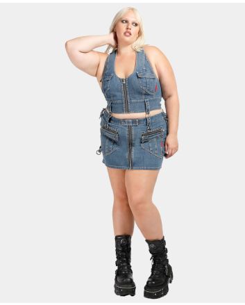 Blue Denim Skirt For Women