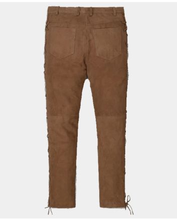 BROWN SUEDE LEATHER PANTS