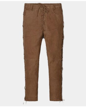 BROWN SUEDE LEATHER PANTS