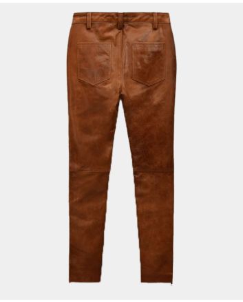 COGNAC RICKY MARTIN LEATHER PANT