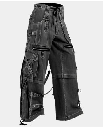 Denim X Strap Pant Fogh Wash Gothic Pant