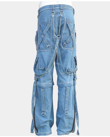 Retro Zig Zag Denim Gothic Pant