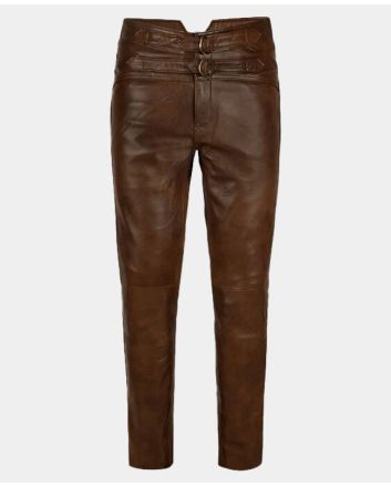 SPANISH BROWN JIM MORRISON LEATHER PANT