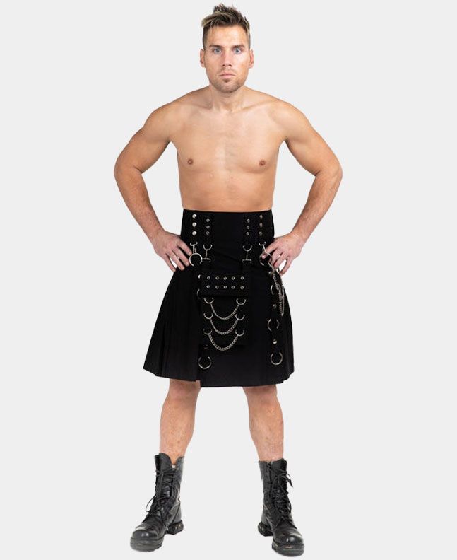 Black Fashion Skirt For Men
