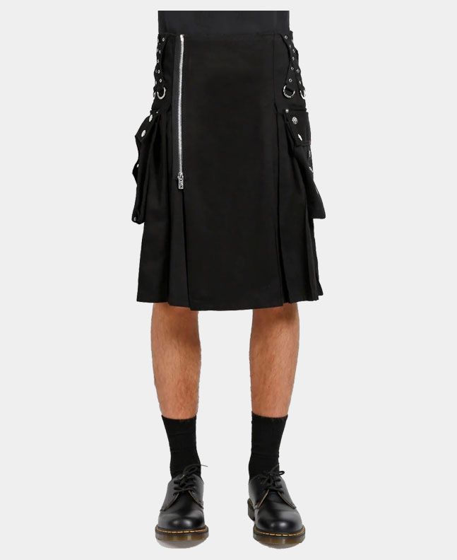 Gothic Black Super Skirt for men